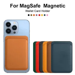 NONE, Magnetischer Kartenhalter aus Leder PU-Kartenhülle Ausweiskartenhalter Handy-Rückseitenaufkleber-Tasche für Magsafe iPhone 17 Kartenhalter-Abdeckung