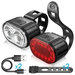 BUCKLOS Fahrrad Licht Set Wiederaufladbare Rücklicht Vordere Lampe Wasserdicht Reiten Scheinwerfer USB MTB Rücklicht Led 1PC Radfahren Teile