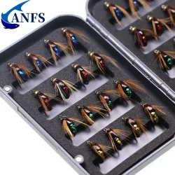 Fliegenfischen-Fliegen-Set, künstlicher Köder, Nymphe, Scud, Fliegenwanze, Wurm, Forellenfischen, Fliegen, Insektenfischen, Köder, Packung mit 4 Stück/8 Stück/32 Stück