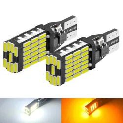 2 Stück T15 4014 45 Chips W16W 921 912 LED-Backup-Licht-Reservierungslampe Canbus-Lampen Hochleistungs-LED Canbus W16W rot bernsteingelb