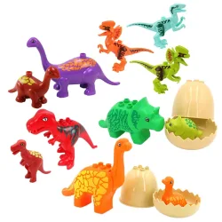 Große Bausteine Tiere Teile Zoo Sets Dinosaurier Montieren Zubehör Kompatibel Duplon Ziegel Jurassic Spielzeug für Kinder Geschenk