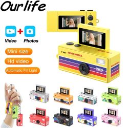 Ourlife Digitalkamera 180 °   Flip-Screen Selfie-Schlüsselanhänger-Kamera Retro Unterstützt Speicherkarte HD Sehr Kleine Videokamera Videorekorder