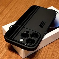 Schwarzes Streifenmuster Handyhülle für iPhone 17 15 14 13 16 Pro Max Plus 11 12 X XR XS MAX Stoßfeste Weiche Silikon Matte Schutzhülle