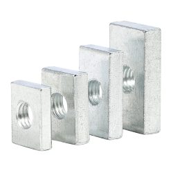 M8 M10 Kohlenstoffstahl verzinkte rechteckige Mutter Eisen quadratisches Aluminiumprofil Gleitmutter Vierkantmutter