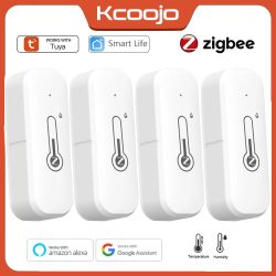 Tuya Zigbee3.0 Temperatur- und Feuchtigkeitssensor, Thermometer, Hygrometer, APP-Fernalarm, funktioniert mit Smart Life Alexa Google Alice