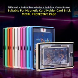 Aluminiumlegierung Karten-Displaybox Aufbewahrungsschutz Metallrahmen-Box für 35PT/130PT Magnetische Sammelkarten-Halter Sport-Spielkarten