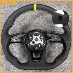 Für A4 S4 B9 A3 S3 8V RS4 RS5 A5 S5 2017-2020 Voll-Leder Sport-Styling Flachboden-Autolenkrad