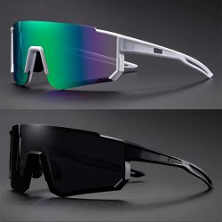 Übergroße Herren-Radsportbrille Fahrrad-Sonnenbrille Winddichte Brille mit Gläsern für Straßenfahrten