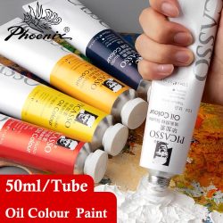 Phoenix 50 ml Ölfarbe mit hoher Sättigung, schnellere Trocknungszeit mit cremiger Textur und Konsistenz für Künstler, Studenten, Anfänger