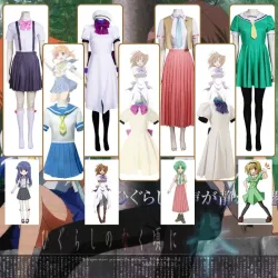 Higurashi When They Cry Cosplay Kostüme Hou Ryugu Rena Sonozaki Mion Maebara JK Uniform Kleid Rock für Mädchen Halloween Kostüm