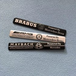 1 Stück Auto-Emblem Aluminium-Aufkleber Zubehör für Mercedes Benz AMG Brabus Maybach Smart W204 GLC CLA GLK W205 W203 W206 W108 W124