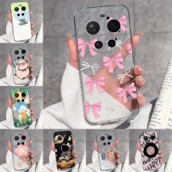 Transparente Handyhülle mit Schleifenknoten für Xiaomi 17 Ultra, weiche Silikon-Schutzhülle mit Linsenschutz für Xiaomi 17 Ultra, Coque Funda