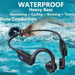 Drahtlose Kopfhörer Knochen Leitung Sport Schwimmen Bluetooth Kompatibel Kopfhörer Hand-freies Mit Mikrofon Für Laufende X7 Ohrhörer