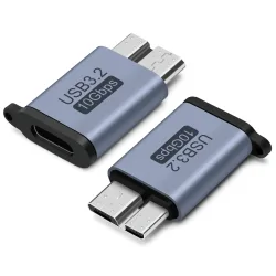 USB C auf Micro B Adapter USB 3.0 10 Gbit/s Festplattenkabel USB C kompatibel mit Toshiba HDD Seagate WD Galaxy S5 Note 3 HDD usw
