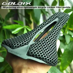 GOLDIX 3D Druck Fahrrad Carbon Sattel Ultra Licht Autobahn MTB Racing Sattel Fahrrad Kissen Fahrrad Sitz Zubehör