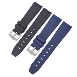 Gummi armband mit gebogener Schnitts telle, geeignet für Omega X S-Watch Joint Moons watch 20mm Männer Frauen wasserdichtes Sport uhren armband