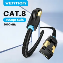 Vention Cat8 Ethernet-Kabel SFTP 40Gbps 2000MHz Cat 8 RJ45 Netzwerk-LAN-Patchkabel für Router Modem Internet RJ 45 Ethernet-Kabel