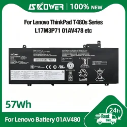 SKOWER 57Wh 01AV478 01AV479 01AV480 Laptop-Akku für Lenovo ThinkPad T480s L17L3P71 L17M3P71 L17M3P72 SB10K97620 SB10K97621
