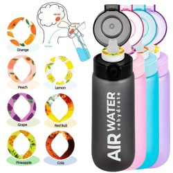 750 ml/25 Unzen Wasserflasche mit Fruchtgeschmack, 0 Zucker, 0 Kalorien, Sporttrinkbecher mit 7 Fruchtschoten, ideal für Fitness, Sport, Outdoor