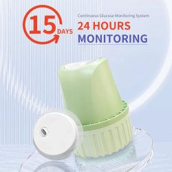 aidexx 15-Tage Dynamischer Blutzucker-Überwachungssensor CGMS 24h Echtzeit-Diabetes-Zuckermessgerät Stichfreier Finger-Blutzuckertester