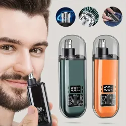 Elektrische Nasen- und Ohrhaarschneider für Männer USB-Aufladbar Tragbares Mini-Kompaktdesign mit Schnellaufladung Elektrisches Pflegeset