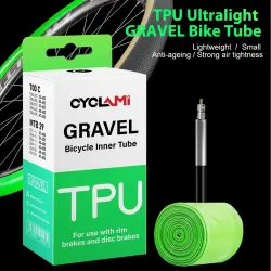CYCLAMI Ultraleicht Rennrad MTB 29 Fahrrad TPU Innenrohr Reifen Französisch Ventil FV 45mm Für Gravel 700C 32C 35C 37C 40C 47C Super Licht