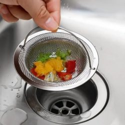 1 Stück Edelstahl-Küchenspülefilter, Müll- und Lebensmittelrückstände/Haarfänger, halten Ihre Badewanne