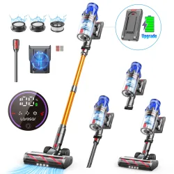 90 Minuten Laresar V7S 75000PA 650W Kabelloser Staubsauger Handstaubsauger Lange Laufzeit Abnehmbarer Akku Smart-Display Haushaltsgerät
