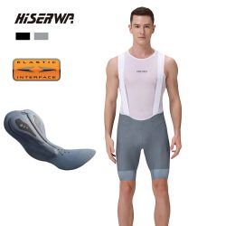HISERWA Herren Radsport-Trägerhose Hochwertige Mountainbike-Trägerhose 7H Pro Team Elastic Interface Polster Herren MTB Radsport-Shorts