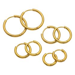 10-teiliges Edelstahl-Set für kleine Huggie-Creolen, Verbinder-Set für hypoallergene Frauen, Geschenke, DIY-Schmuckherstellungszubehör