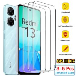 3/5Pcs Gehärtetem Glas Für Xiaomi Redmi Hinweis 13 12 Pro Screen Protector Für Redmi Hinweis 13 12 13C 12C Abdeckung Glas Schutz Film
