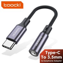 Toocki usb typ c 3,5 buchse kopfhörer adapter usb c auf 3,5mm kopfhörer aux audio kabel für huawei p30 xiaomi mi 10 9 es