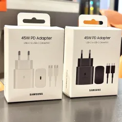 Samsung 45W PD Ladegerät Super Schnelle Lade Für Galaxy S25 Ultra Plus FE S24 S23 S22 A56 A55 A36 A17 EU Adapter 5A Typ C Kabel