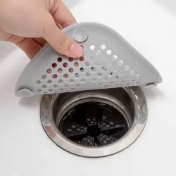 Quadratischer Silikon-Abflussaufkleber Badezimmer-Abflussfilter Haarfilter Abflussabdeckung Haushalt Badezimmer-Abflussmatte