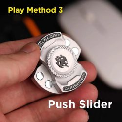 Lustiges 3-in-1-Spiel, EDC-Fidget-Spielzeug, personalisiertes Skelett, Geist, Fidget-Spinner, Legierung, Fidget-Slider, Stressabbau-Spielzeug, Sound-Münzenspielzeug