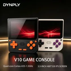 DYNPLY V10 Neue Version 3,5-Zoll IPS 480*320 Bildschirm Retro-Handheld-Spielkonsole RK3326 Open-Source-Linux 3000mAh Kindergeschenk