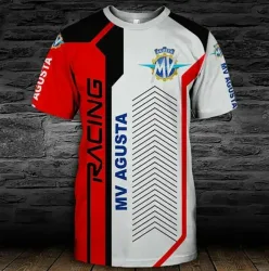 Neues MV Agusta T-Shirt, Motorrad-Rennsport, 3D-gedruckt, Unisex, Sport, schnell trocknend, lässig, modisch, übergroßes Sicherheitsoberteil für Kinder