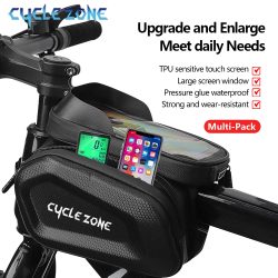 Fahrrad Taschen Fahrrad Top Vorne Rohr Rahmen Tasche Touchscreen Telefon Halter Fall Lagerung MTB Rennrad Tasche Radfahren Zubehör und Teile