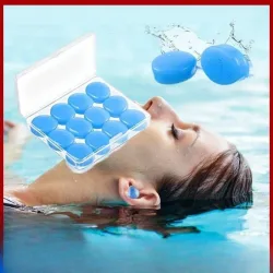 12PCS Silikon Ohrstöpsel Lärm Reduktion Schlaf Anti Cancelling Schalldämmung Ohrstöpsel Schutz Schlafen Wiederverwendbare Ohrstöpsel