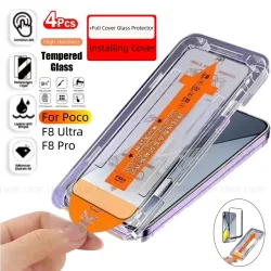 4/3/2/1Pcs Für Poco F8 Ultra Glas Poco F8 Pro Gehärtetes Glas Staub freies 9H Volle Abdeckung Screen Protector Xiaomi Poco F8 Ultra Pro