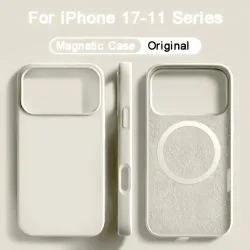 Magnetische Flüssigsilikonhülle für MagSafe für iPhone 17 16 15 14 13 Pro Max 17Pro Air 16Pro ? Kabellose Ladefunktion, weiche Schutzhülle