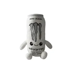 Neues Plüschtier in Form einer weißen Energy-Drink-Dose ohne Zucker, weiche Stoffpuppe, Tischdekoration, Weihnachtsgeschenk für Fans