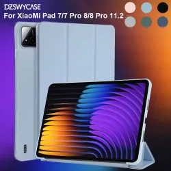 Hülle für Xiaomi Pad 7/7 Pro (11,2 Zoll, 2024), für Xiaomi Pad 8/8 Pro (11,2 Zoll, 2025), hintere dreifach faltbare Ständer-Schutzhülle für Tablets