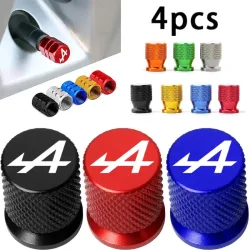 4 Stück Bunte Auto-Zubehörteile Reifenventilkappen für Alpine Megane 3 4 5 Duster Espace Logan Clio Austral Espace Arkana Scenic
