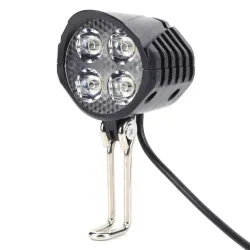 E-Bike Hupe Licht Elektrische 36V 48V 60V Fahrrad 4 LED Scheinwerfer 12W 18W Wasserdicht 2 in 1 Hupe und Licht Schalter Fahrrad Taschenlampe
