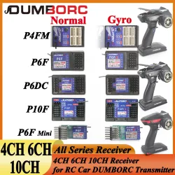 DUMBORC P6DC P10FG P4FMG P6FG MINI Empfänger 4CH 6CH 10CH 10 Kanal Gyro 4,8-10 V Spannung Rückkehr für X4 X6 DDF-350 RC Auto Boot