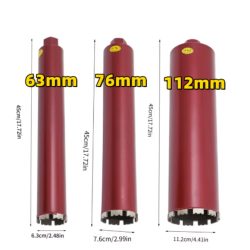 63/76/112 MM Diamant Kern Bohrer Werkzeug Bits HandHeld Diamant Kern Bohrer Trocken/Nass Beton Kern Bohren