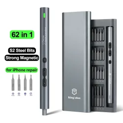 62/6-in-1-Elektroschraubendreher-Set, Präzisionsgriff, tragbare Elektrowerkzeug-Sets, kabellos, kabellos, kleine Bits für die Reparatur von Telefonuhren