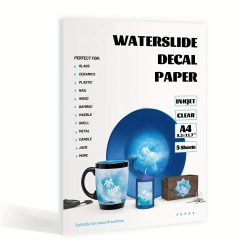5/10/20 Stück A4 Transparentes Wasserschiebebild-Transferpapier für Tintenstrahldrucker, Hochauflösendes DIY-Designpapier für Tassen