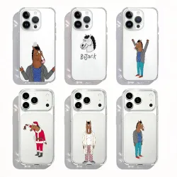 Cartoon B-BoJack H-Horseman Handyhülle Luxuriöse Weiche Transparente Hülle für iPhone 17 16 15 14 13 12 11 Pro Max Stoßfeste Schutzhülle